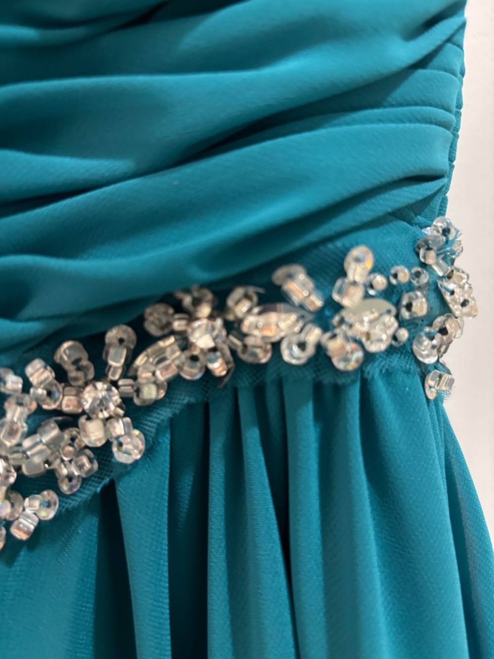Elegant Teal Evening Gown - Picture 12 of 15